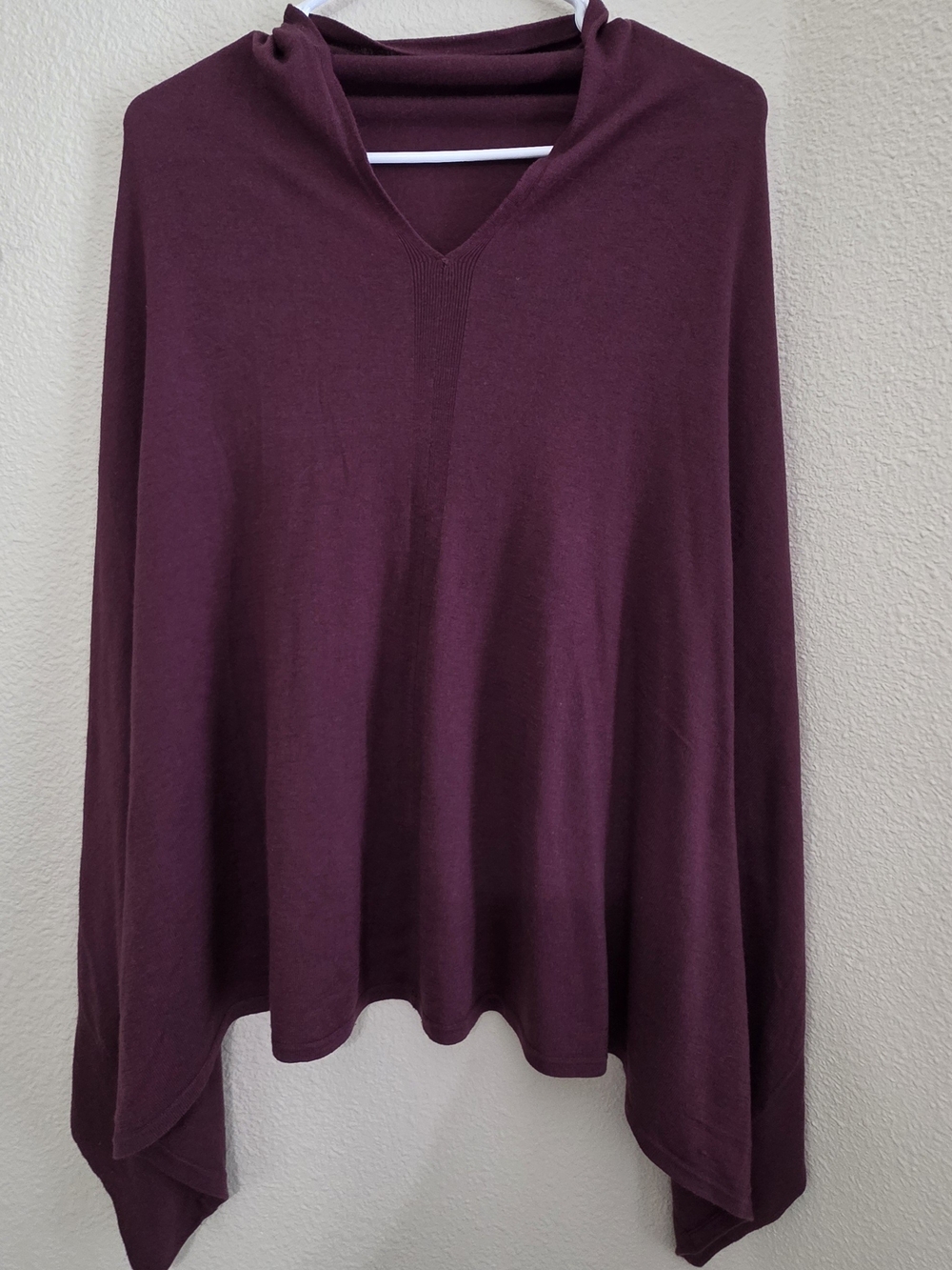 Lululemon Burgundy Plum Cashmere Blend Multi-Wear Wrap Shawl Poncho O/S